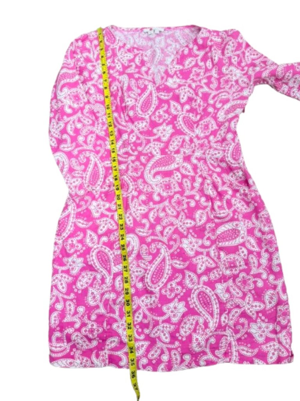 Boden Kelsey Linen Tunic Dress With Tie Size 8R in Paysley Pink - Picture 10 of 11